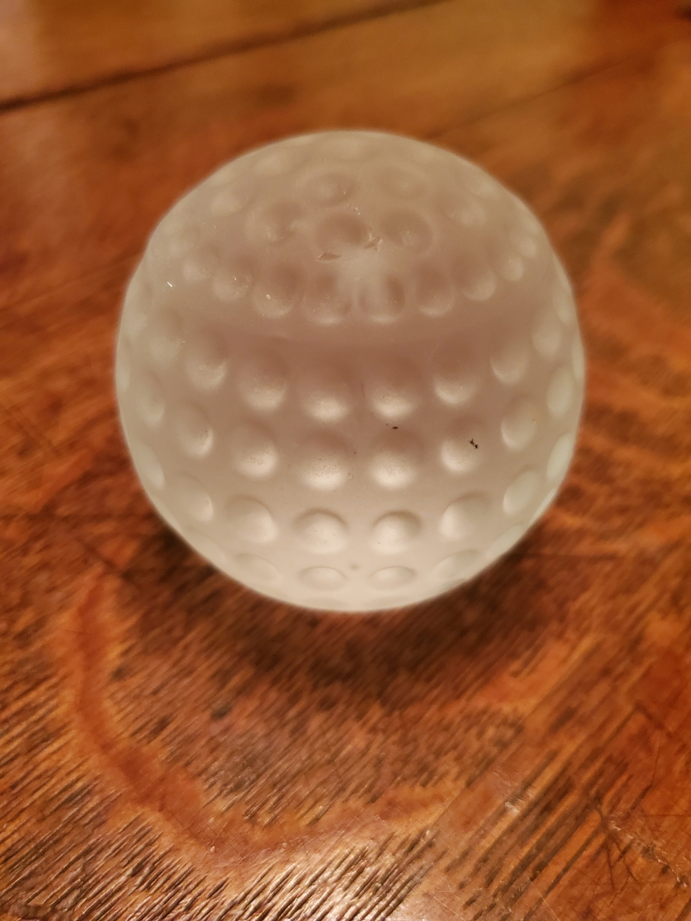 Frosted Glass Golf Ball Paperweight White Home Decor
